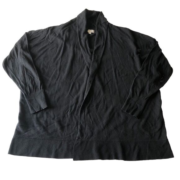 Halogen For Encore Cashmere Blend Open Front Cardigan Black Size 1X - Picture 12 of 14